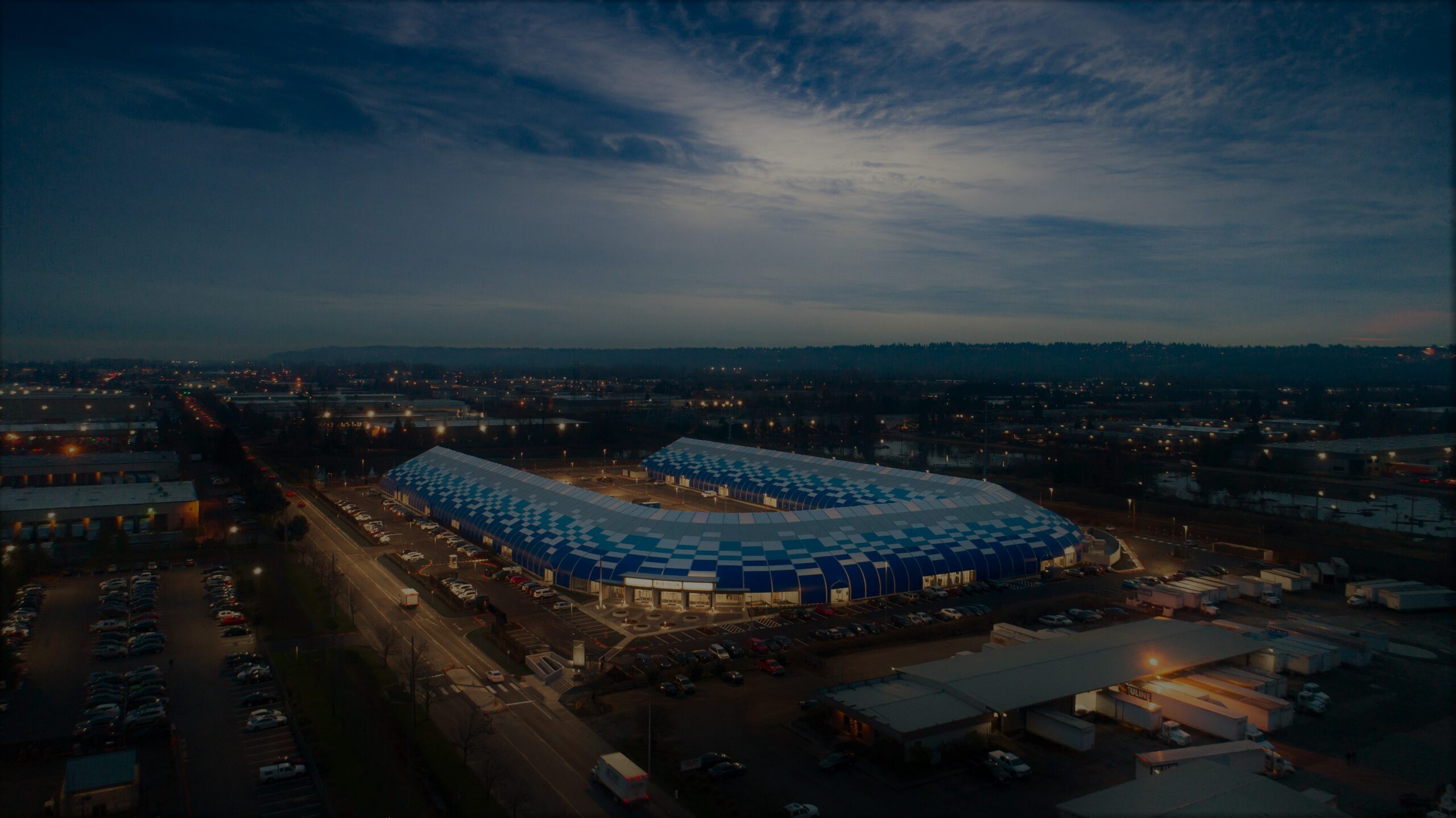 aerial image of roof structure
