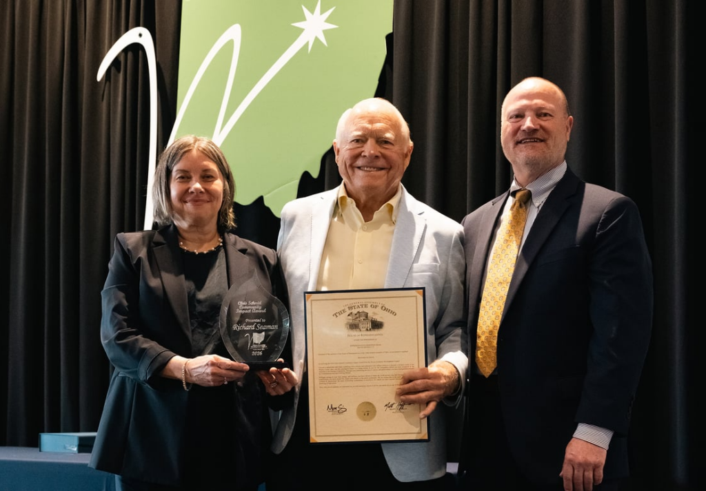 Richard Seaman accepting award