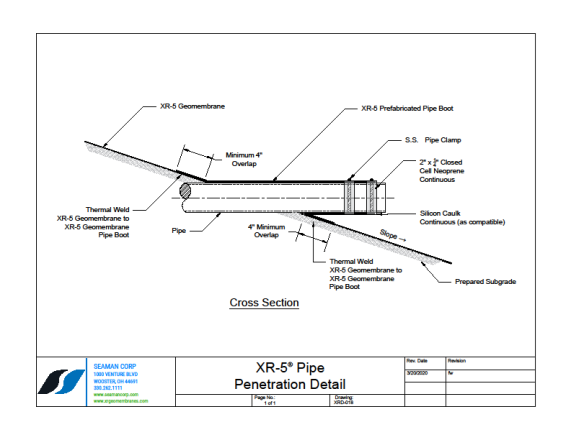 Geomembrane Pipe Penetration Sealing Detail